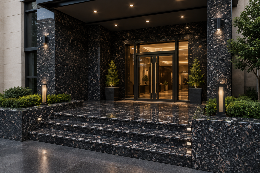 Black Aswan Egyptian granite slab