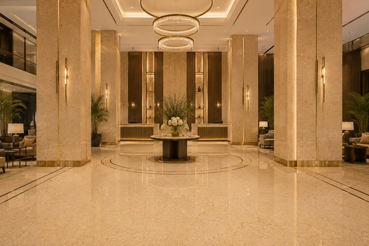 Cleopatra marble hotel lobby application
