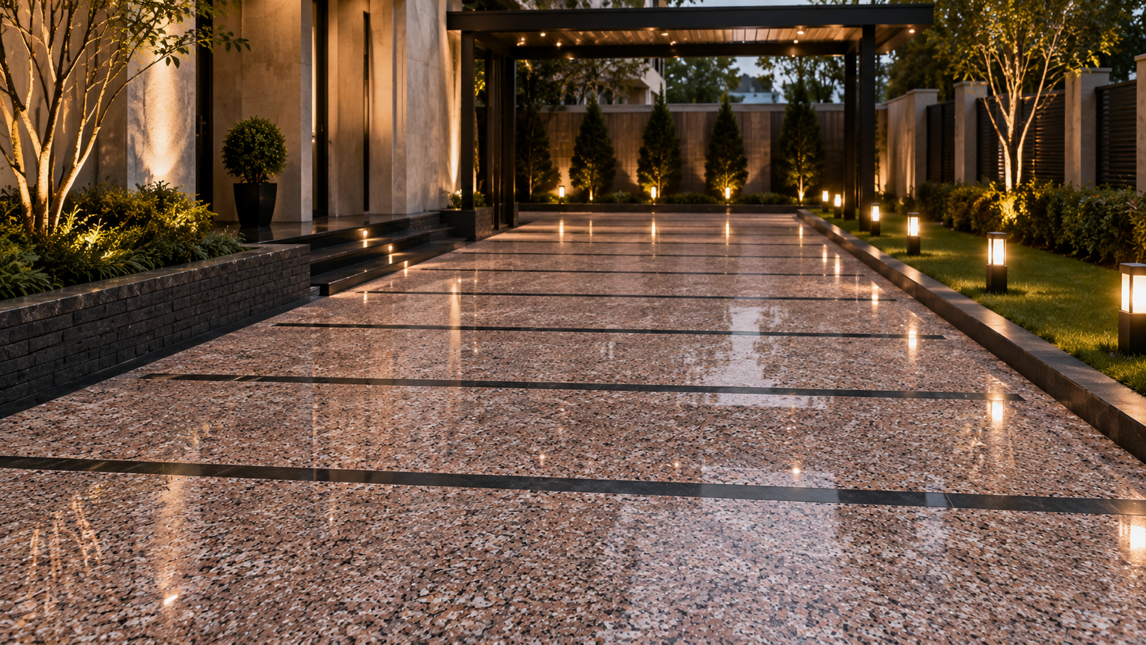 Natural stone driveway – Beacon Capital