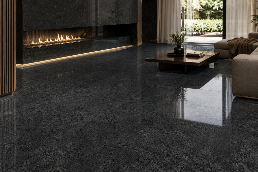 Egy Grey Dark marble luxury flooring – Beacon Capital