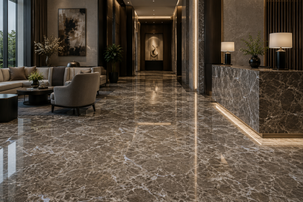 Natural stone flooring in a luxury interior – Beacon Capital