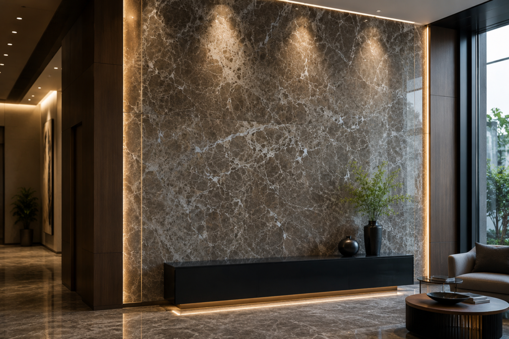 Emperador marble wall cladding