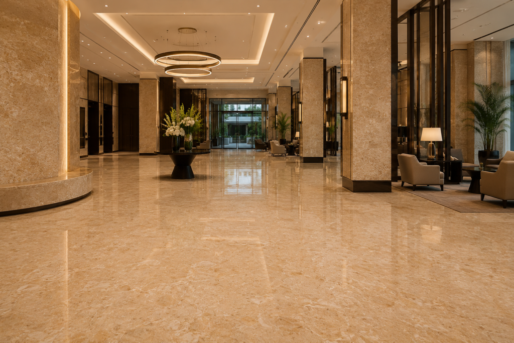Fantazia Sunny marble hotel lobby application reference