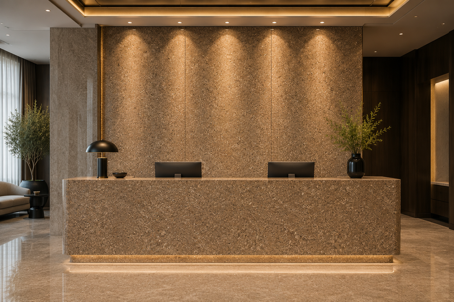 Imperial marble reception counter application reference