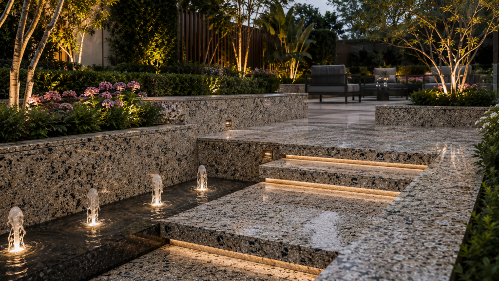 Natural stone landscape features – Beacon Capital