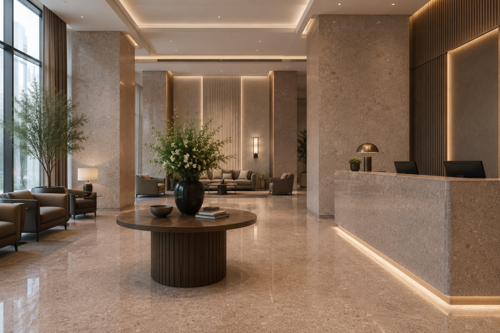 Triesta Beige marble hotel lobby application reference