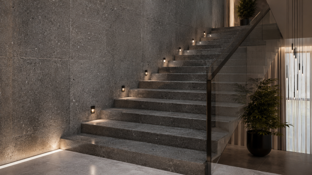 Triesta Grey marble staircase application reference