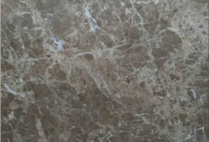 Polished Emperador Egyptian marble surface with natural veining